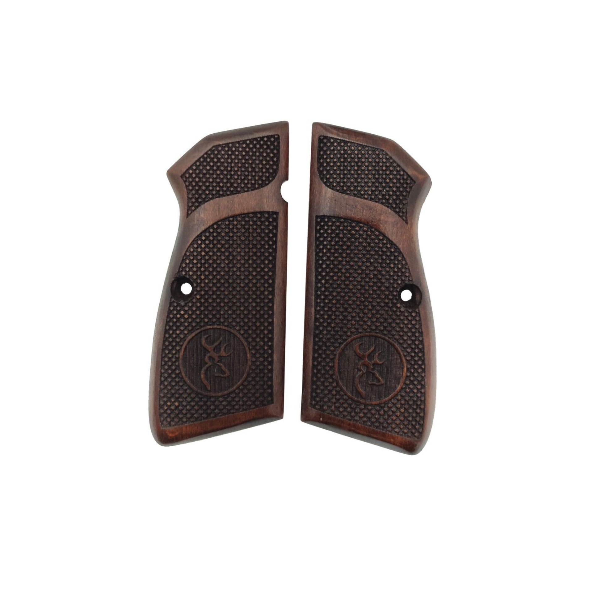 Zib Grips Silah Kabzası - Zig 14, Browning HP, High Power 14, Spor Kasa ile Uyumlu - Koyu Kahverengi Renk - BRWHPSCV036