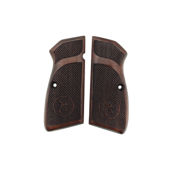 Zib Grips Silah Kabzası - Zig 14, Browning HP, High Power 14, Spor Kasa ile Uyumlu - Koyu Kahverengi Renk - BRWHPSCV036