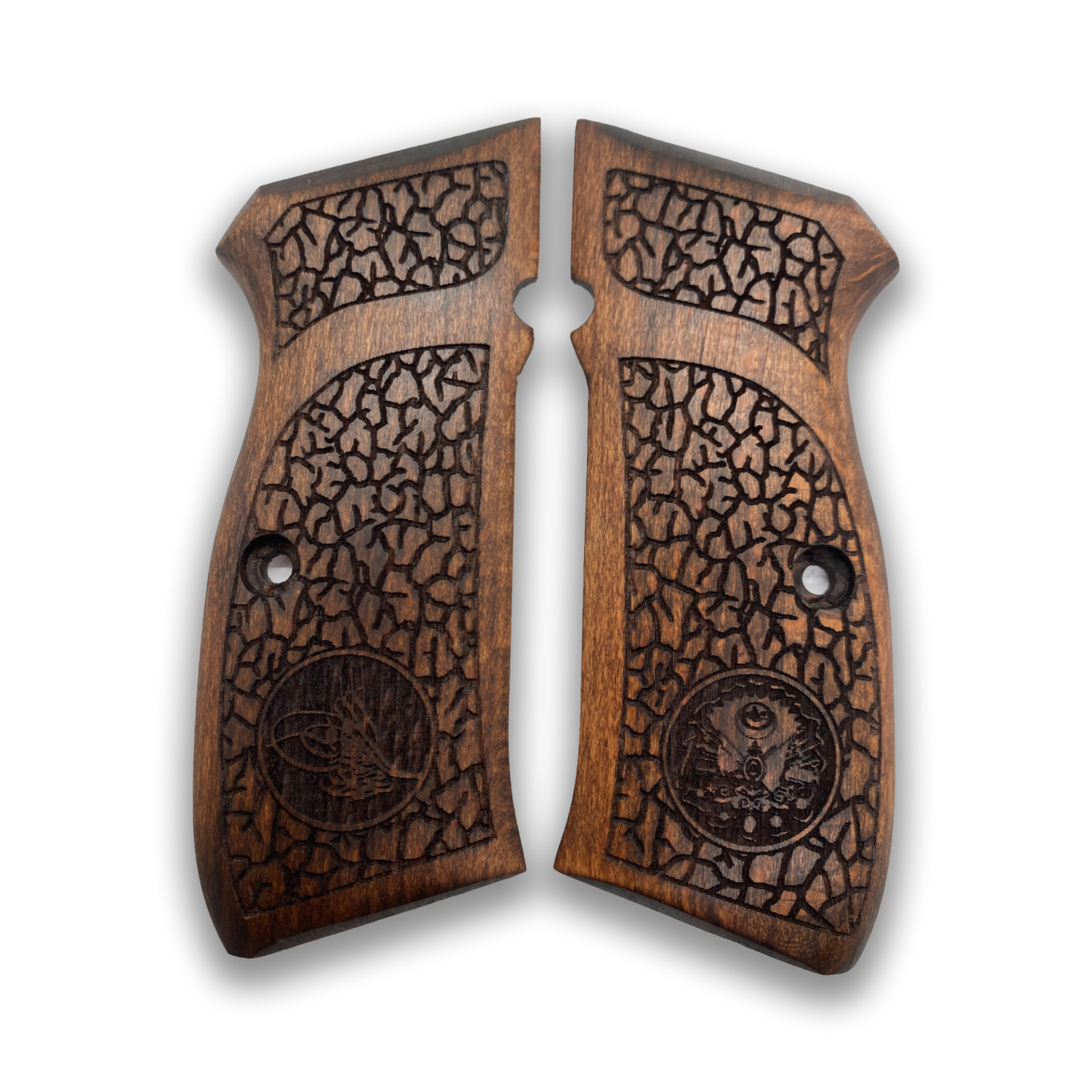 Zib Grips Silah Kabzası - CZ 75, Canik 55, S120, L120 ile Uyumlu - Koyu Kahverengi Renk - CZ75CV042