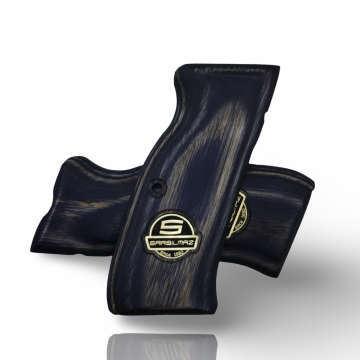 Zib Grips Silah Kabzası - Sarsılmaz Kılınç 2000 Mega, K11 ile Uyumlu - Sadece vernik uygulanmış - Lamine Malzemesinden Yapılma - Metal Logolu - LMSRSMEGASV007L1