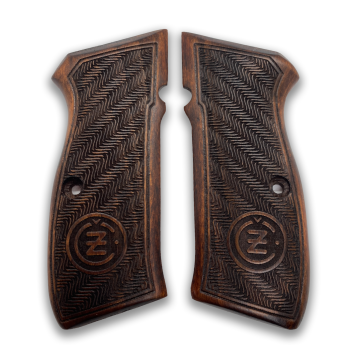 Zib Grips Silah Kabzası - CZ 75, Canik 55, S120, L120 ile Uyumlu - Koyu Kahverengi Renk - CZ75CV016