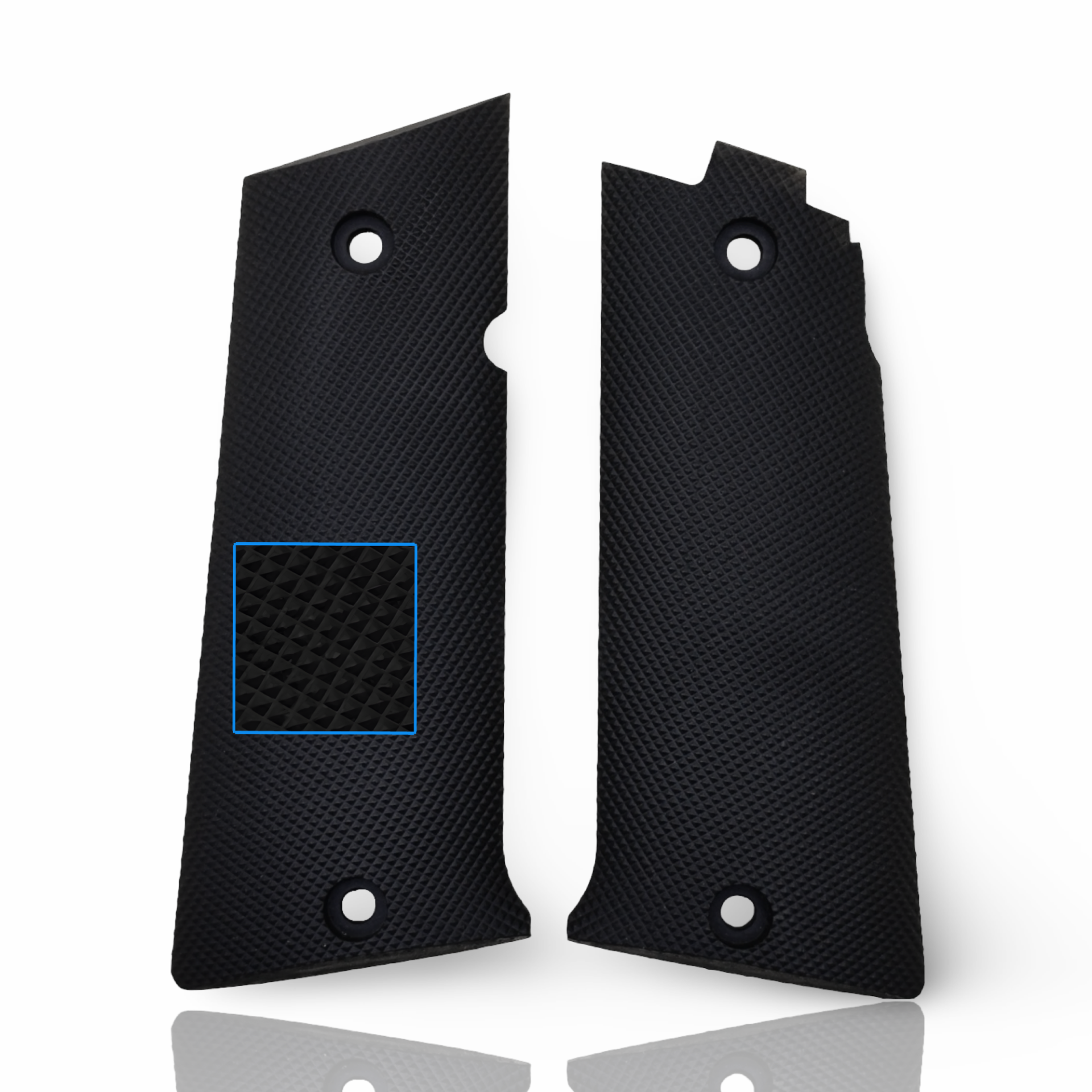 Zib Grips Silah Kabzası - LLama 9mm, LLama IX (Llama 1911) ile Uyumlu - Siyah Renk - Polimer Malzemesinden Yapılma - POLLM45SY001