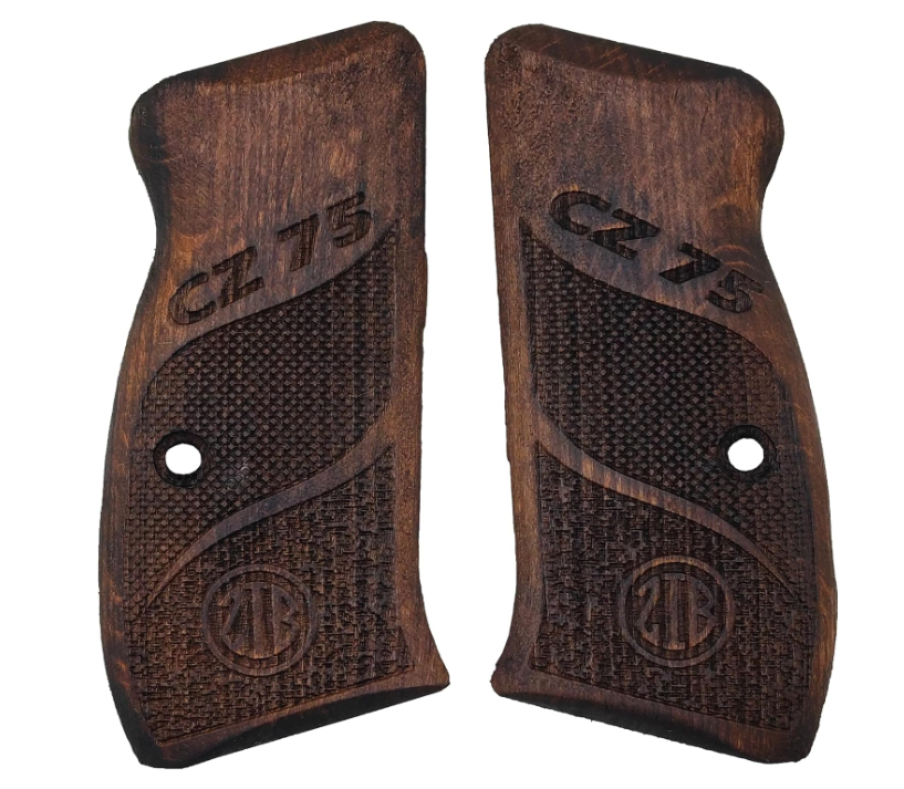 Zib Grips Silah Kabzası - CZ Kompakt, P-01 ile Uyumlu - Koyu Kahverengi Renk - CZCMPCV015