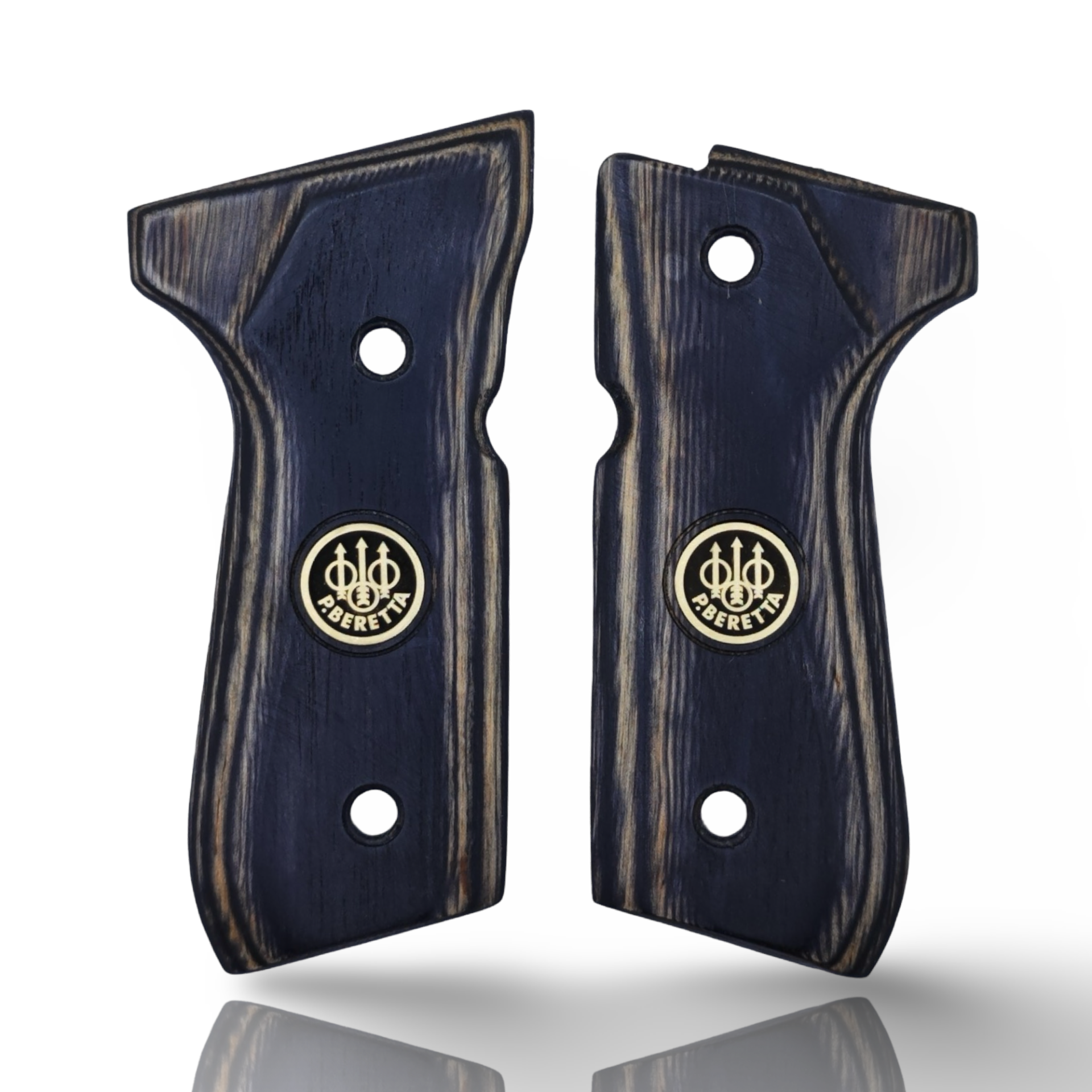 Zib Grips Silah Kabzası - Girsan Yavuz 16, Beretta F92 ile Uyumlu - Sadece vernik uygulanmış - Lamine Malzemesinden Yapılma - Metal Logolu - LMBRTF92SV051L1
