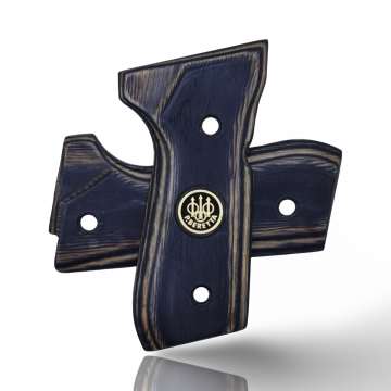 Zib Grips Silah Kabzası - Girsan Yavuz 16, Beretta F92 ile Uyumlu - Sadece vernik uygulanmış - Lamine Malzemesinden Yapılma - Metal Logolu - LMBRTF92SV051L1