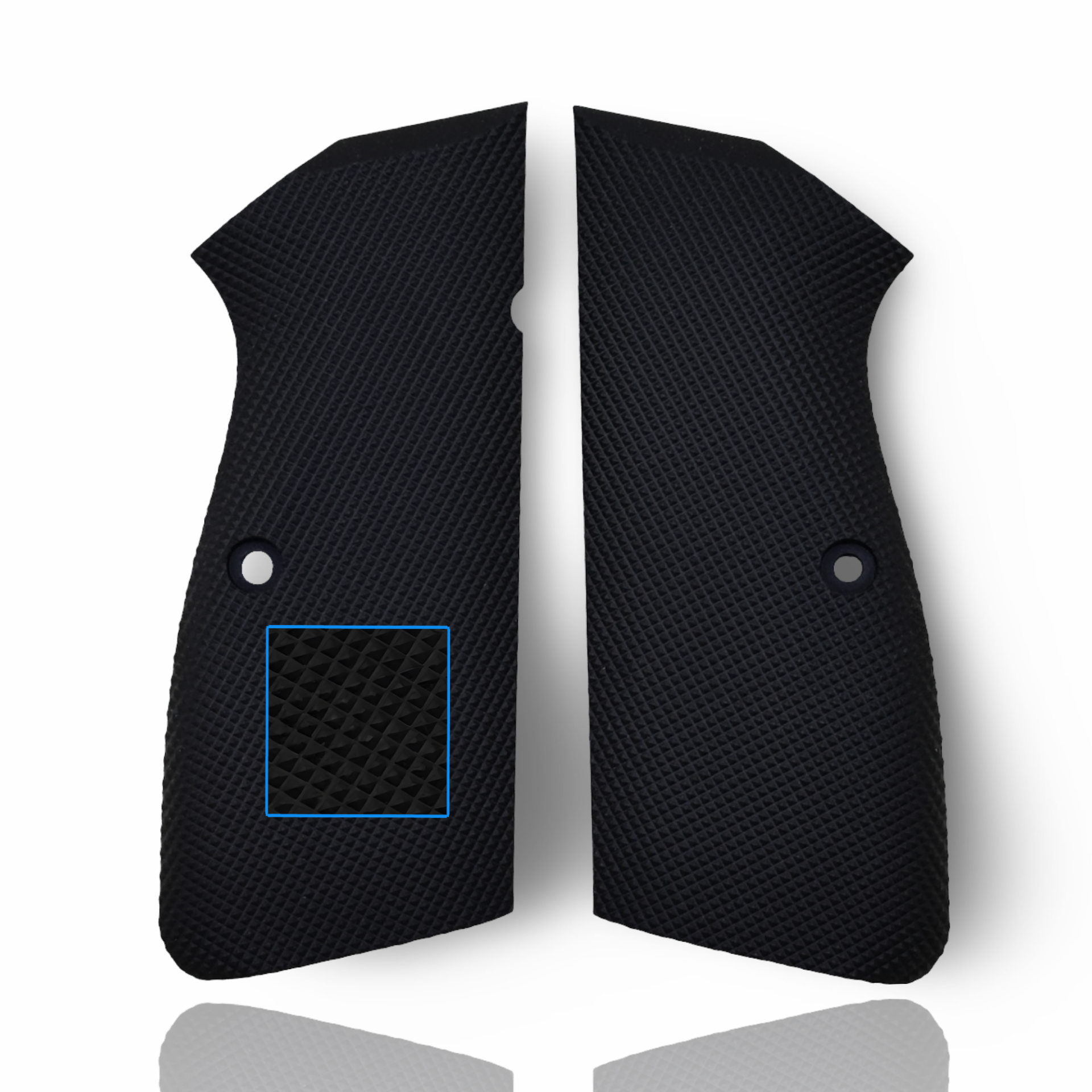 Zib Grips Silah Kabzası - Zig 14, Browning HP, High Power 14, Spor Kasa ile Uyumlu - Siyah Renk - Polimer Malzemesinden Yapılma - POBRWHPSSY005
