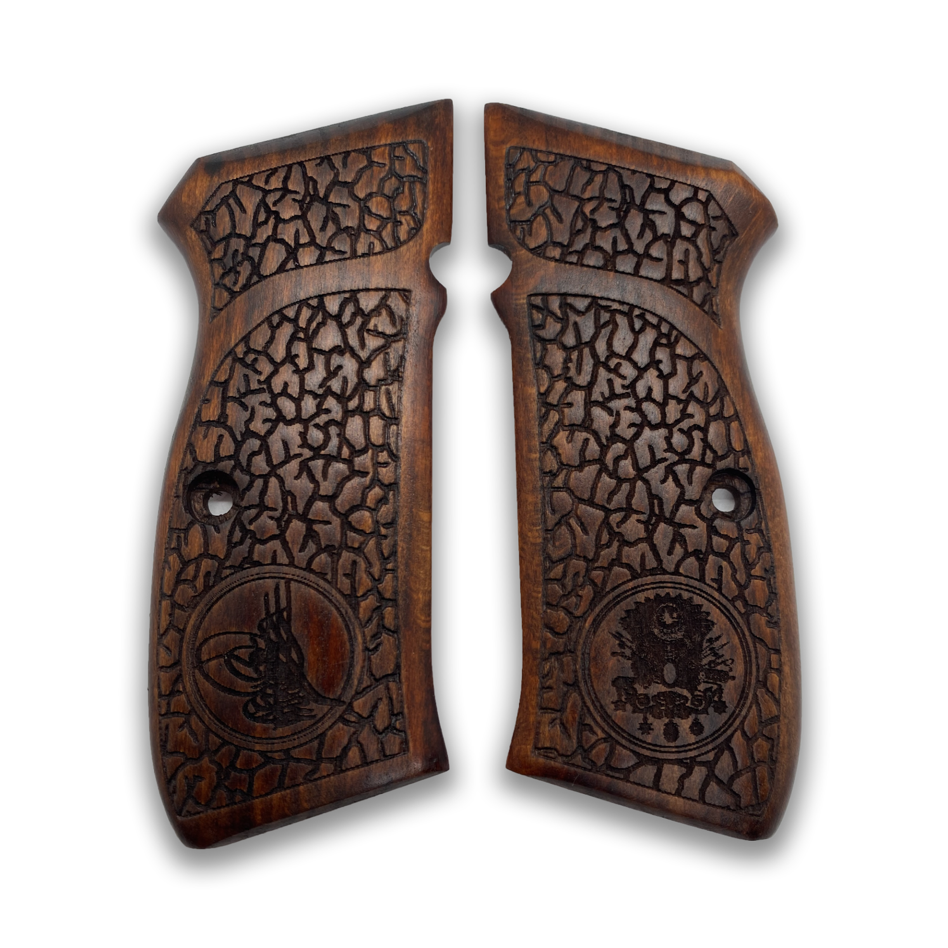 Zib Grips Silah Kabzası - CZ 75, Canik 55, S120, L120 ile Uyumlu - Koyu Kahverengi Renk - CZ75CV031