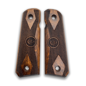 Zib Grips Silah Kabzası - Colt 1911, Girsan MC 1911 ile Uyumlu - Koyu Kahverengi Renk - CLT1911CV081