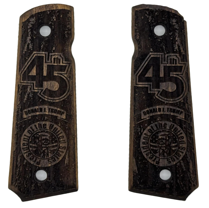 Zib Grips Silah Kabzası - Colt 1911, Girsan MC 1911 ile Uyumlu - Koyu Kahverengi Renk - CLT1911CV092