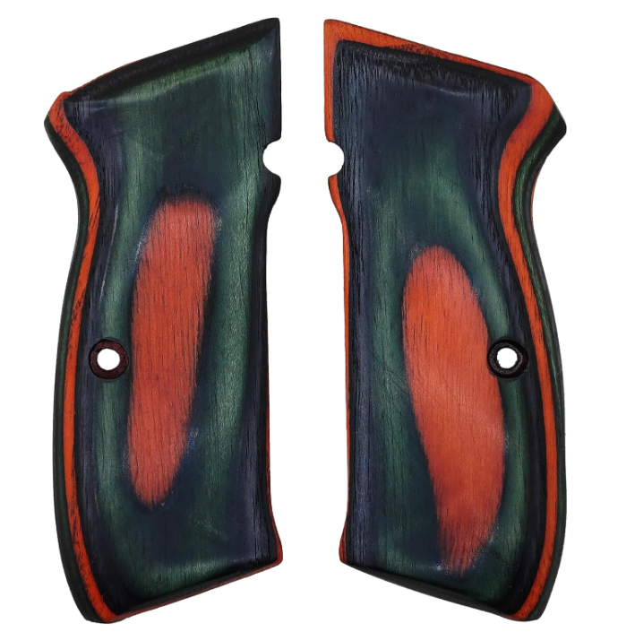 Zib Grips Silah Kabzası - CZ 75, Canik 55, S120, L120 ile Uyumlu - Sadece vernik uygulanmış - Lamine Malzemesinden Yapılma - LMCZ75SV066