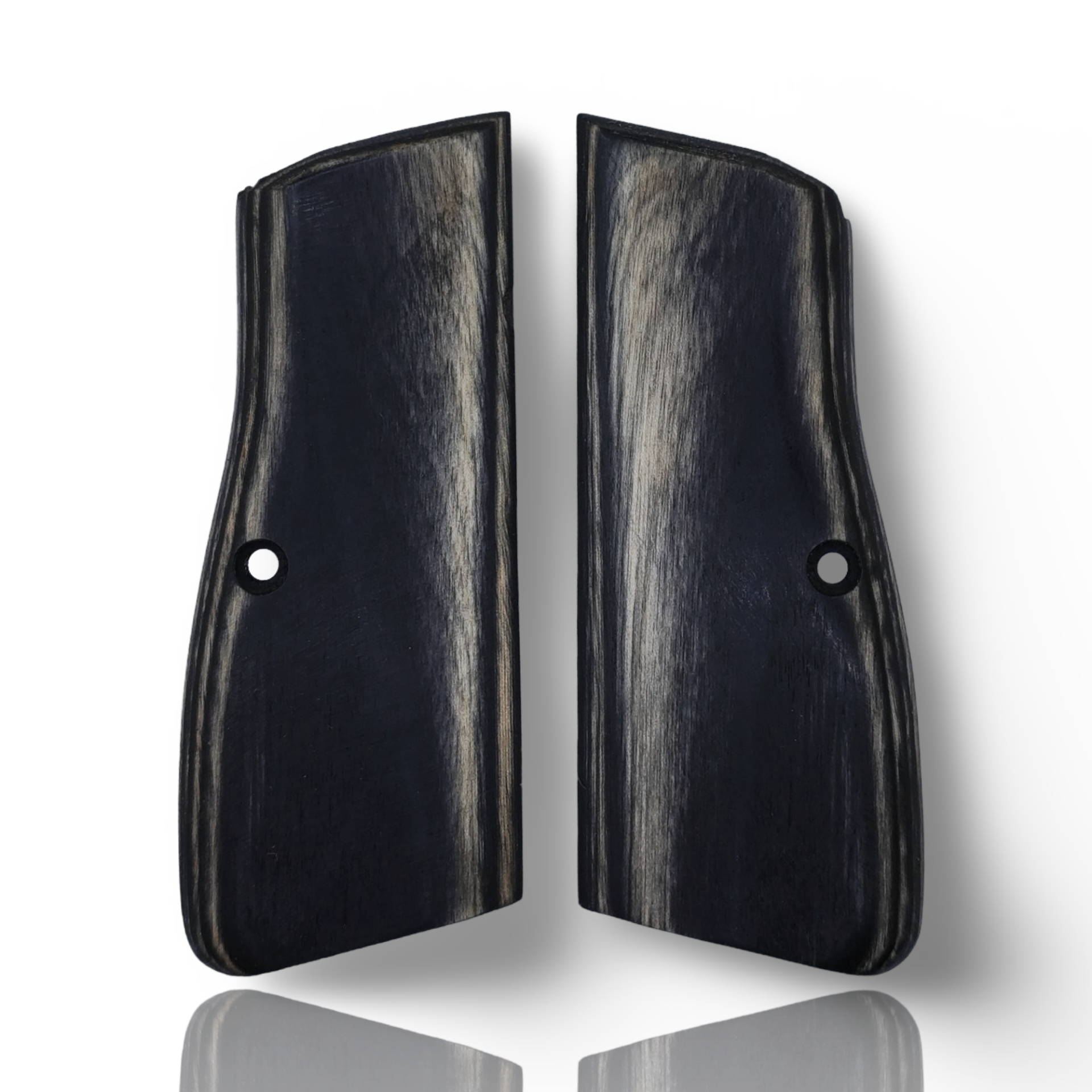 Zib Grips Silah Kabzası - Zig 14, Browning HP, High Power 14, Dik Kasa, Browning Halkalı (Halka için kesim yaptırmak için mesaj atın), Halkasız ile Uyumlu - Sadece vernik uygulanmış - Lamine Malzemesinden Yapılma - LMBRWHPSV058
