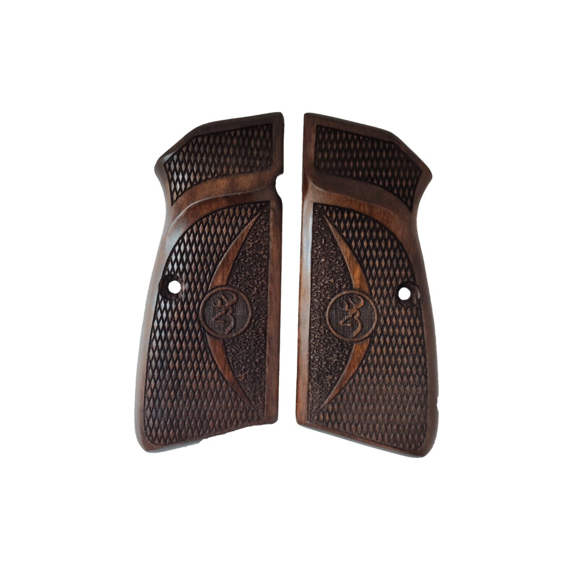 Zib Grips Silah Kabzası - Zig 14, Browning HP, High Power 14, Spor Kasa ile Uyumlu - Koyu Kahverengi Renk - BRWHPSCV007