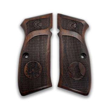 Zib Grips Silah Kabzası - CZ 75, Canik 55, S120, L120 ile Uyumlu - Koyu Kahverengi Renk - CZ75CV018