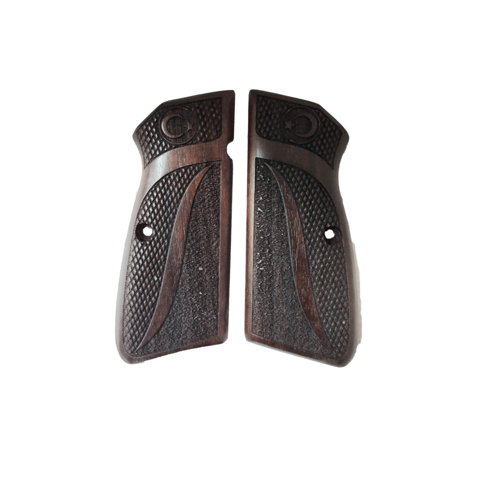 Zib Grips Silah Kabzası - Zig 14, Browning HP, High Power 14, Spor Kasa ile Uyumlu - Koyu Kahverengi Renk - BRWHPSCV021