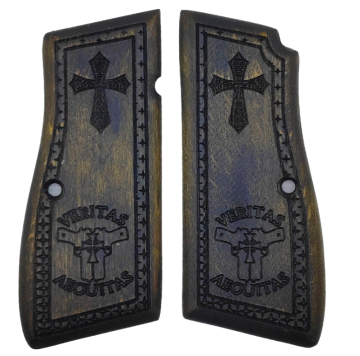 Zib Grips Silah Kabzası - Zig 14, Browning HP, High Power 14, Dik Kasa, Browning Halkalı (Halka için kesim yaptırmak için mesaj atın), Halkasız ile Uyumlu - Oksit Renk - BRWHPOK006