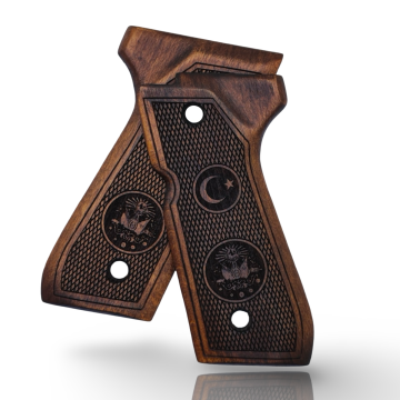 Zib Grips Silah Kabzası - Girsan Yavuz 16, Beretta F92 ile Uyumlu - Koyu Kahverengi Renk - BRTF92CV055