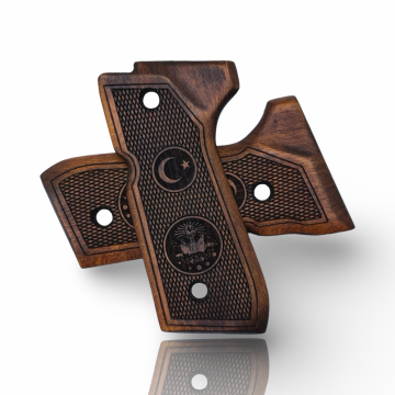 Zib Grips Silah Kabzası - Girsan Yavuz 16, Beretta F92 ile Uyumlu - Koyu Kahverengi Renk - BRTF92CV055