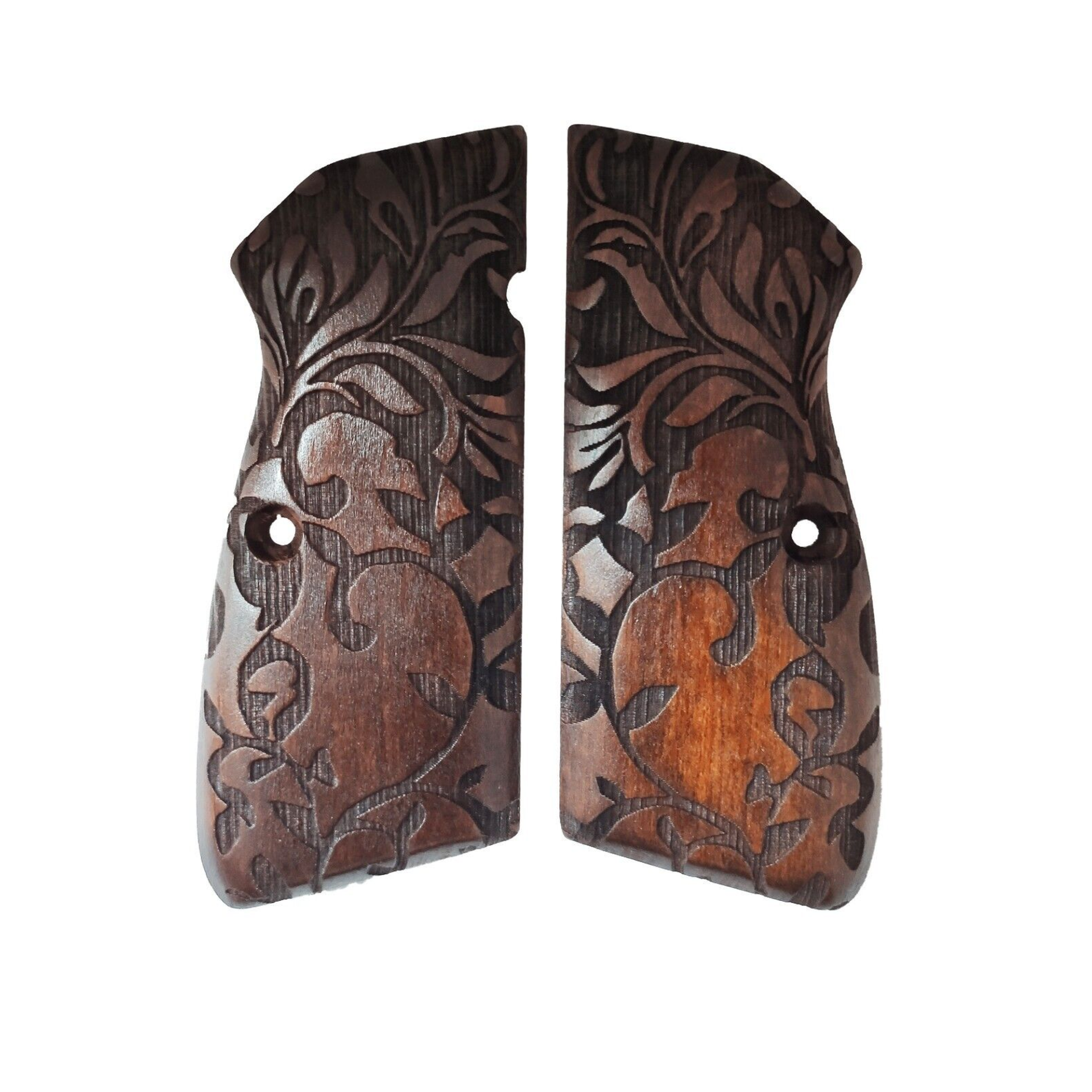 Zib Grips Silah Kabzası - Zig 14, Browning HP, High Power 14, Spor Kasa ile Uyumlu - Koyu Kahverengi Renk - BRWHPSCV024