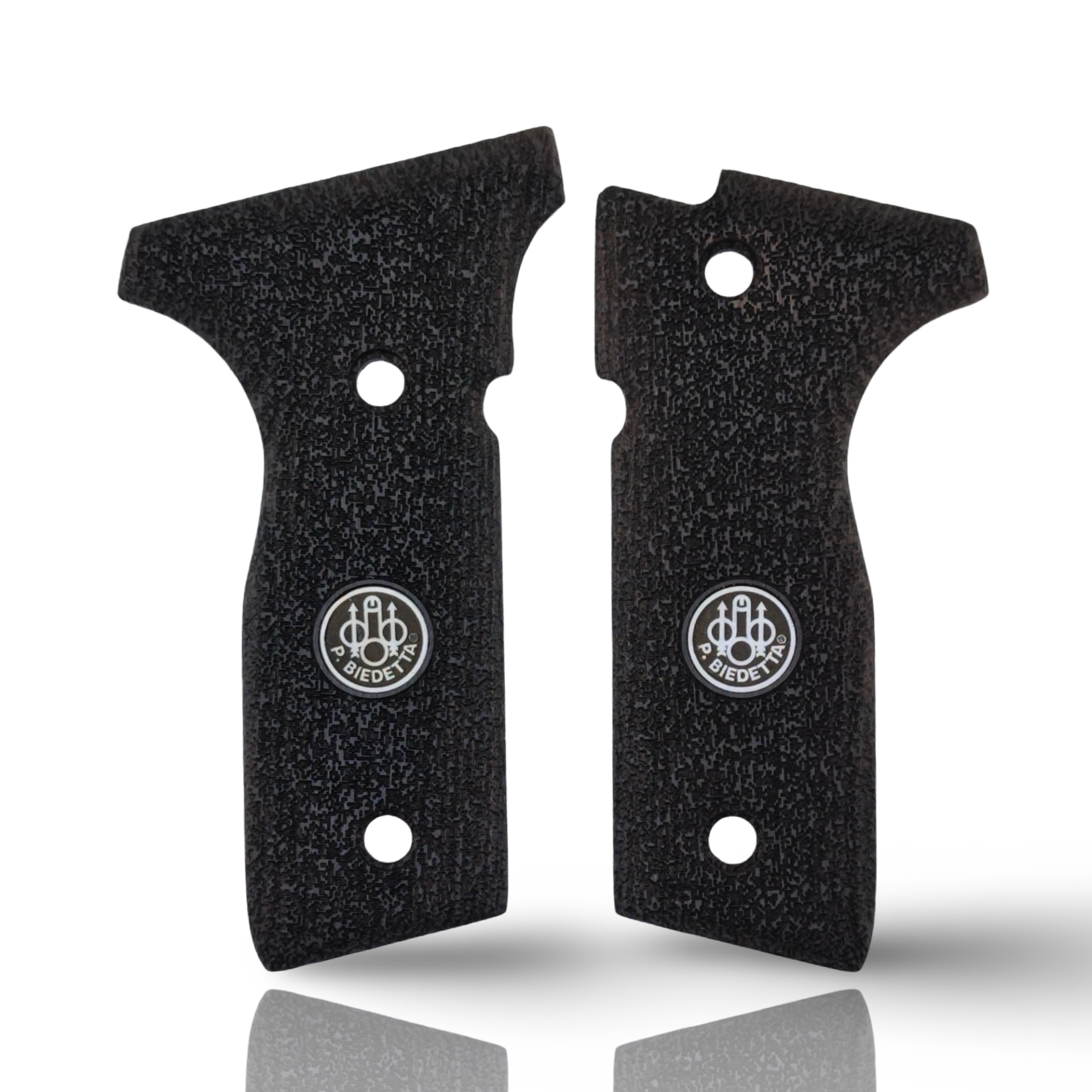Zib Grips Silah Kabzası - Beretta Stoeger 8000F, 8000FL, 8040F, 8045FT, Cougar 8000 ile Uyumlu - Siyah Renk - Metal Logolu - BRTCGRSY002L1