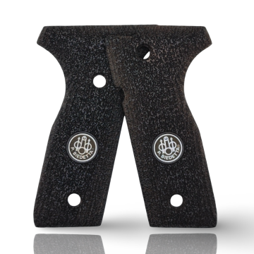 Zib Grips Silah Kabzası - Beretta Stoeger 8000F, 8000FL, 8040F, 8045FT, Cougar 8000 ile Uyumlu - Siyah Renk - Metal Logolu - BRTCGRSY002L1