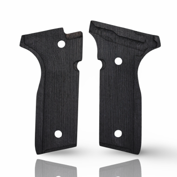Zib Grips Silah Kabzası - Beretta Stoeger 8000F, 8000FL, 8040F, 8045FT, Cougar 8000 ile Uyumlu - Siyah Renk - Metal Logolu - BRTCGRSY002L1