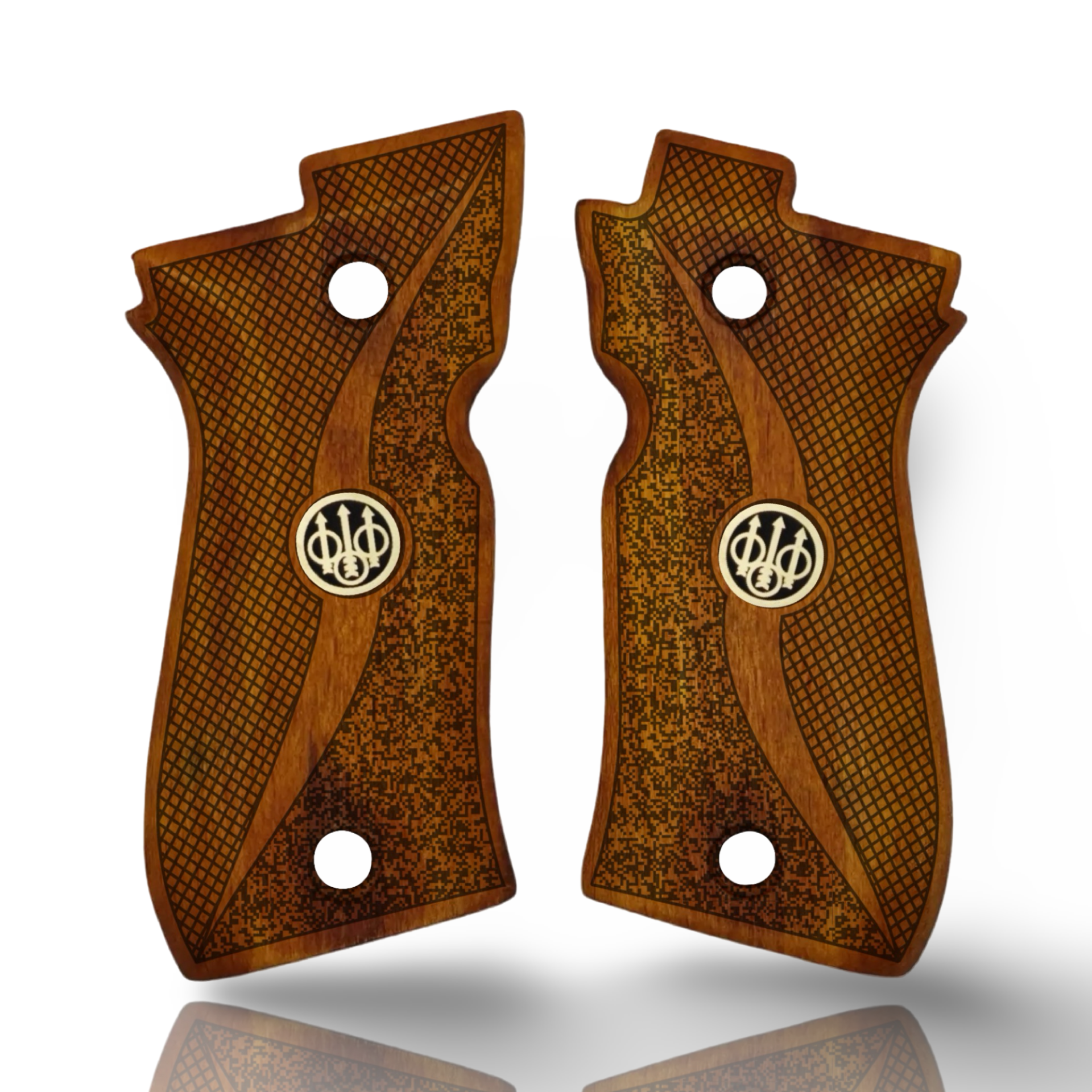 Zib Grips Silah Kabzası - Beretta F81/F84, Fatih 13 ile Uyumlu - Sarı Renk - Metal Logolu - BRTF81SR013L1