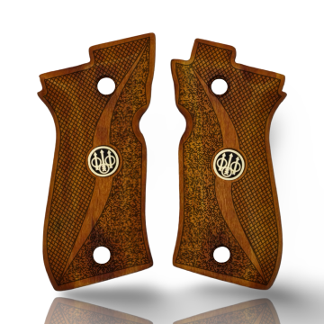 Zib Grips Silah Kabzası - Beretta F81/F84, Fatih 13 ile Uyumlu - Sarı Renk - Metal Logolu - BRTF81SR013L1