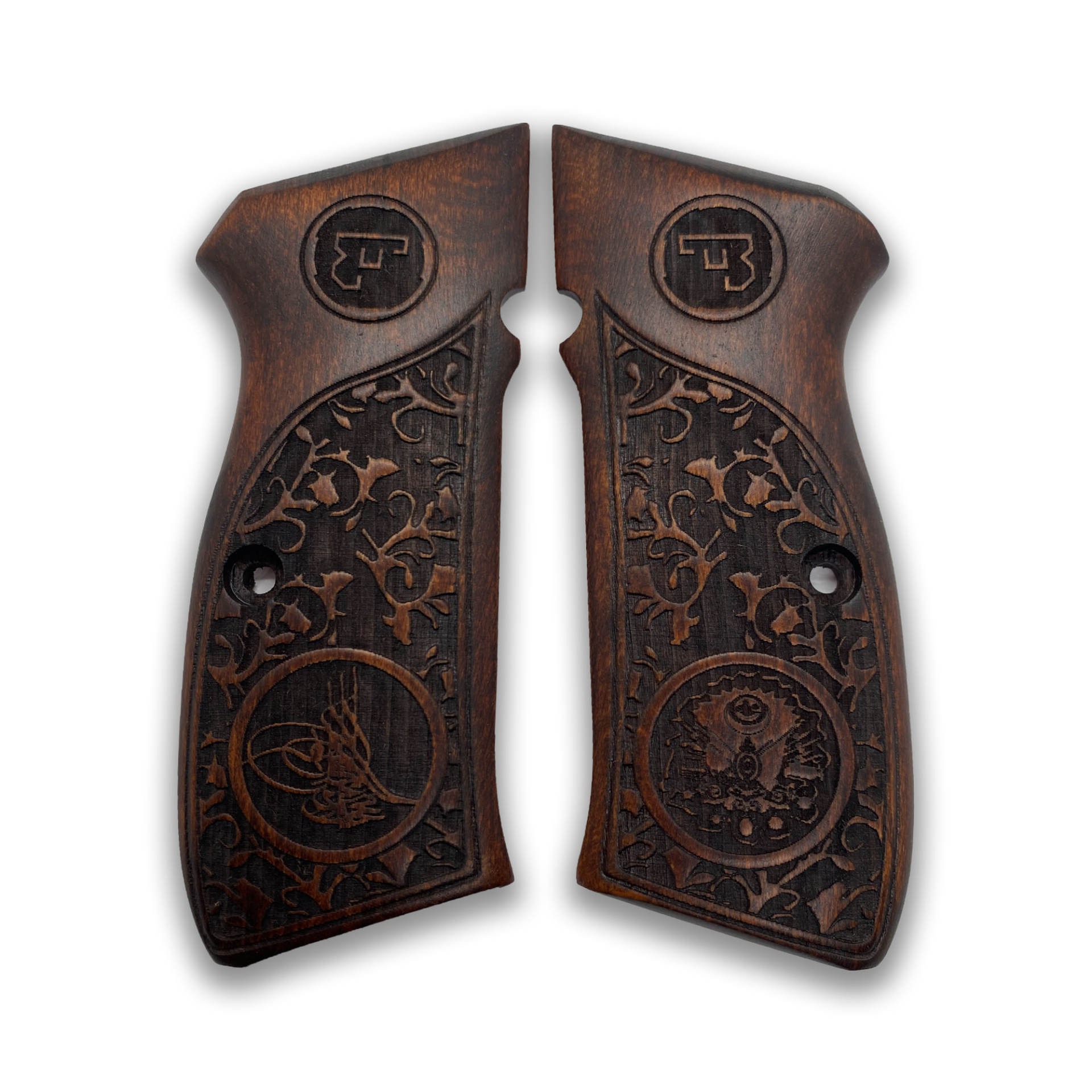 Zib Grips Silah Kabzası - CZ 75, Canik 55, S120, L120 ile Uyumlu - Koyu Kahverengi Renk - CZ75CV059