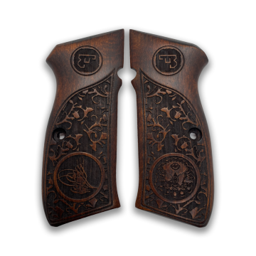 Zib Grips Silah Kabzası - CZ 75, Canik 55, S120, L120 ile Uyumlu - Koyu Kahverengi Renk - CZ75CV059