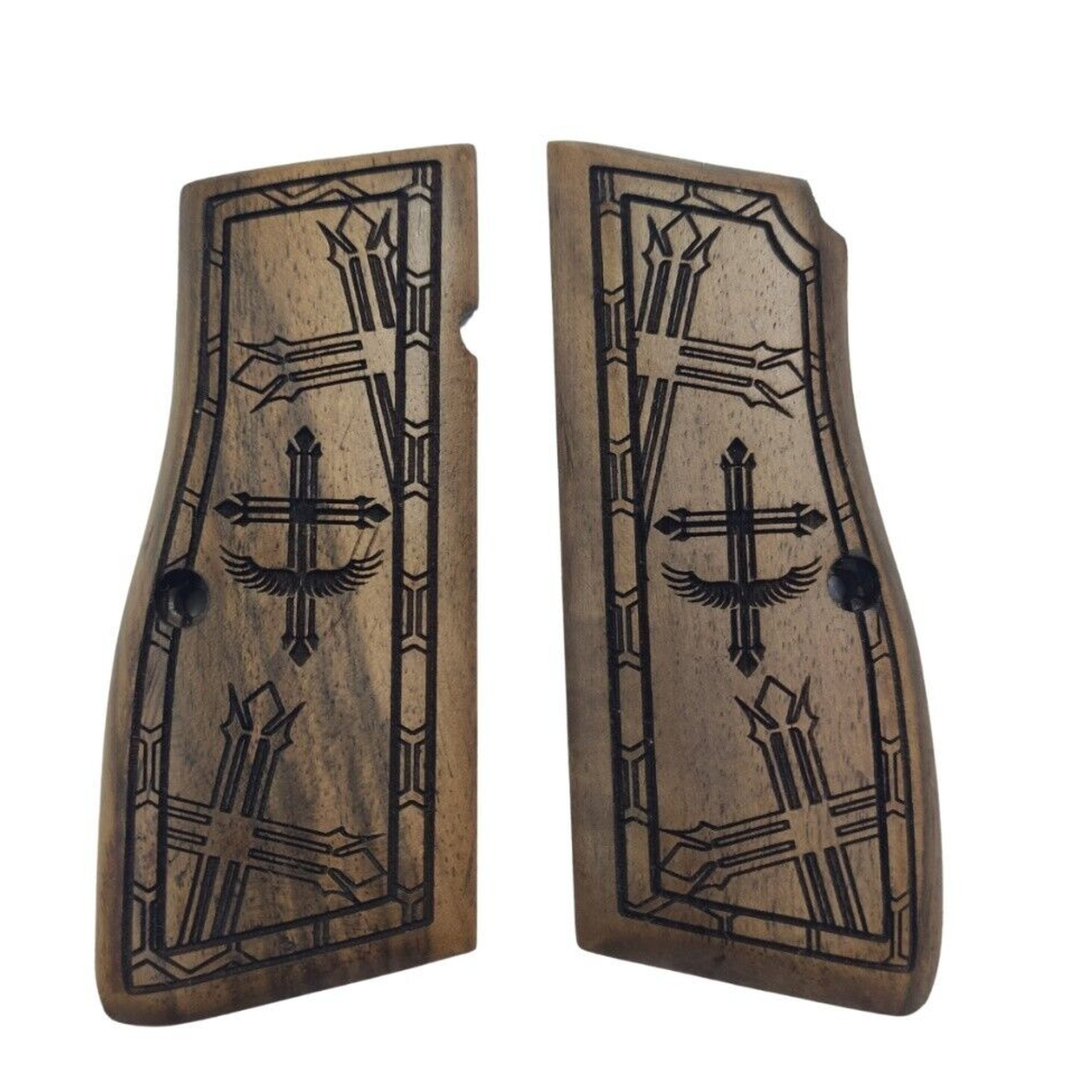 Zib Grips Silah Kabzası - Zig 14, Browning HP, High Power 14, Dik Kasa, Browning Halkalı (Halka için kesim yaptırmak için mesaj atın), Halkasız ile Uyumlu - Açık Kahverengi Renk - BRWHPUC007