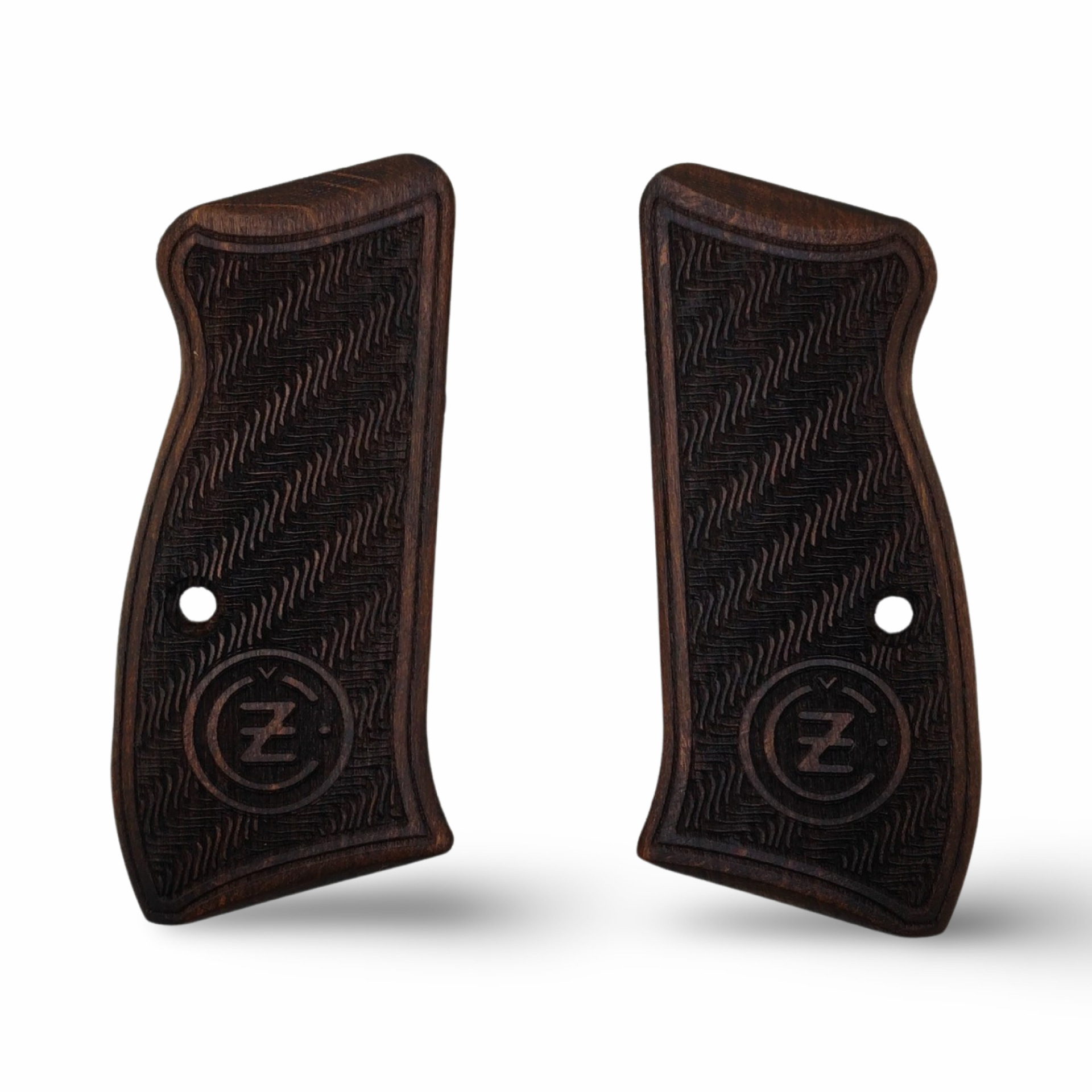 Zib Grips Silah Kabzası - CZ Kompakt, P-01 ile Uyumlu - Koyu Kahverengi Renk - CZCMPCV004