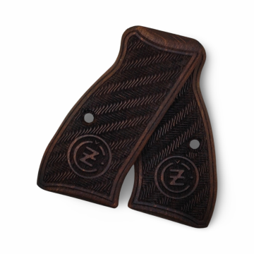 Zib Grips Silah Kabzası - CZ Kompakt, P-01 ile Uyumlu - Koyu Kahverengi Renk - CZCMPCV004