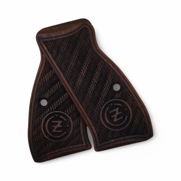 Zib Grips Silah Kabzası - CZ Kompakt, P-01 ile Uyumlu - Koyu Kahverengi Renk - CZCMPCV004