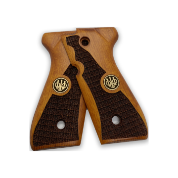 Zib Grips Silah Kabzası - Girsan Yavuz 16, Beretta F92 ile Uyumlu - Sarı Renk - Metal Logolu - BRTF92SR010L1