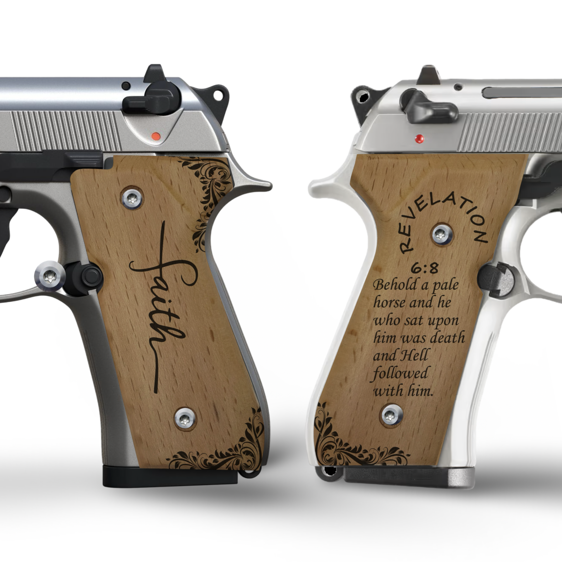 Zib Grips Silah Kabzası - Girsan Yavuz 16, Beretta F92 ile Uyumlu - Sadece vernik uygulanmış - BRTF92SV064