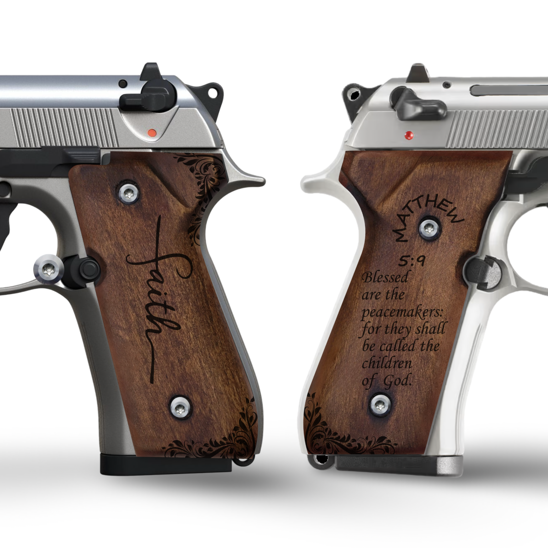 Zib Grips Silah Kabzası - Girsan Yavuz 16, Beretta F92 ile Uyumlu - Koyu Kahverengi Renk - BRTF92CV065