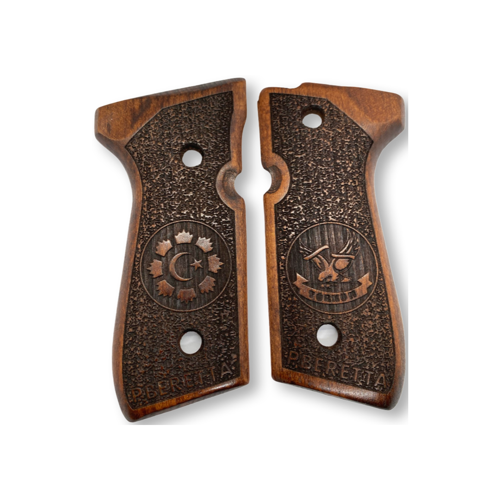 Zib Grips Silah Kabzası - Girsan Yavuz 16, Beretta F92 ile Uyumlu - Koyu Kahverengi Renk - BRTF92CV027