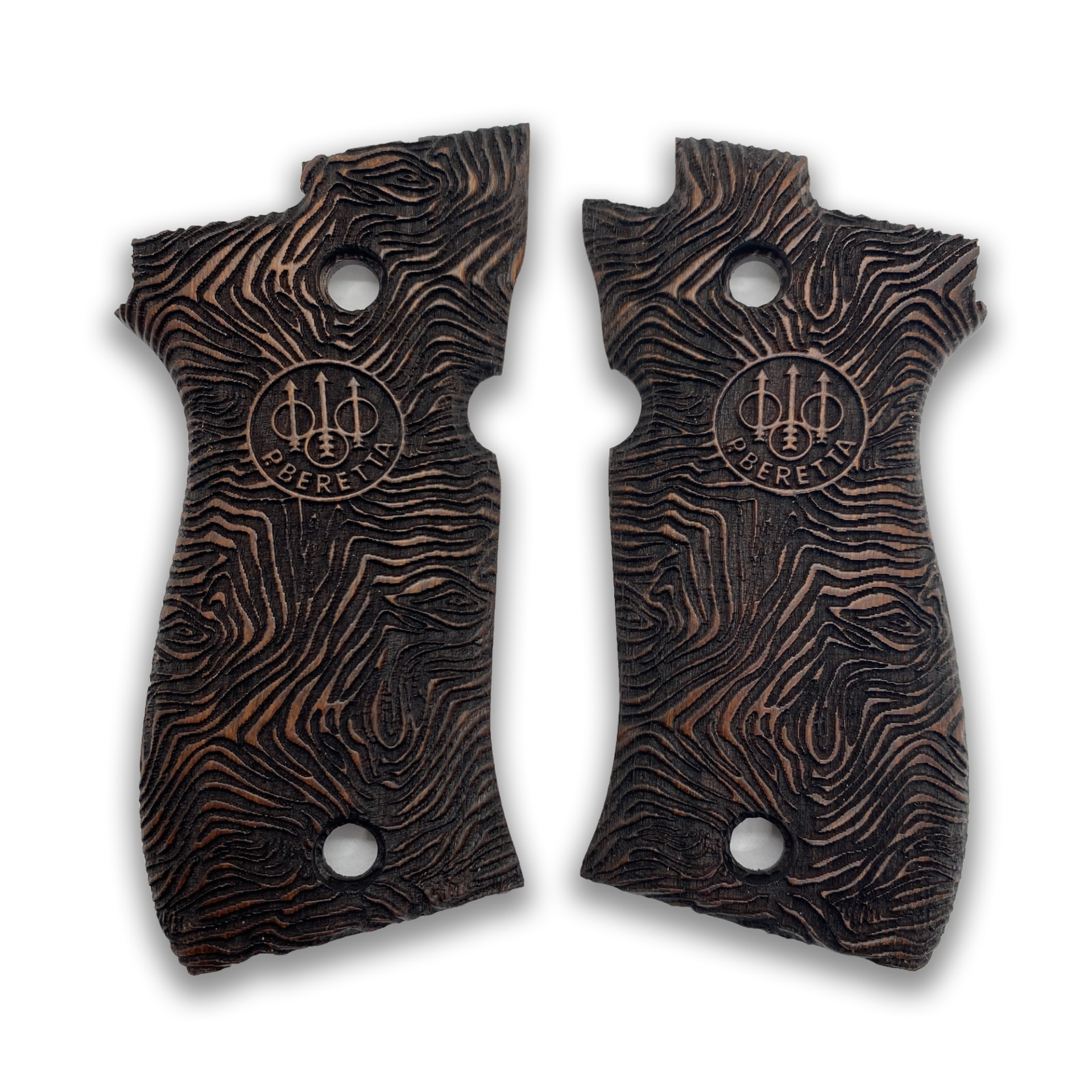 Zib Grips Silah Kabzası - Beretta F81/F84, Fatih 13 ile Uyumlu - Koyu Kahverengi Renk - BRTF81CV007