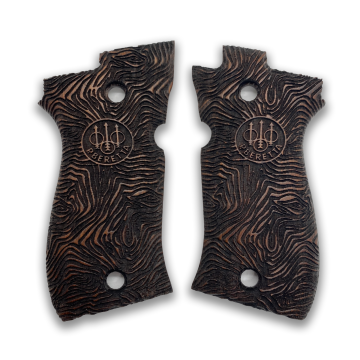 Zib Grips Silah Kabzası - Beretta F81/F84, Fatih 13 ile Uyumlu - Koyu Kahverengi Renk - BRTF81CV007