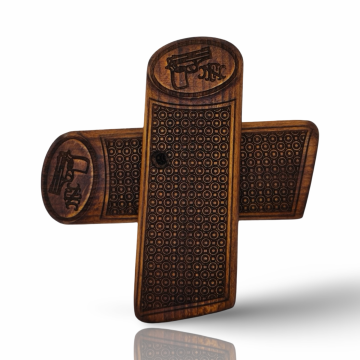 Zib Grips Silah Kabzası - Browning FN 1922, Uzun Belçika ile Uyumlu - Koyu Kahverengi Renk - BRWFNUCV003