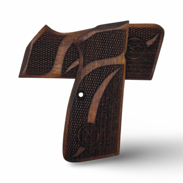 Zib Grips Silah Kabzası - Zig 14, Browning HP, High Power 14, Spor Kasa ile Uyumlu - Koyu Kahverengi Renk - BRWHPSCV004