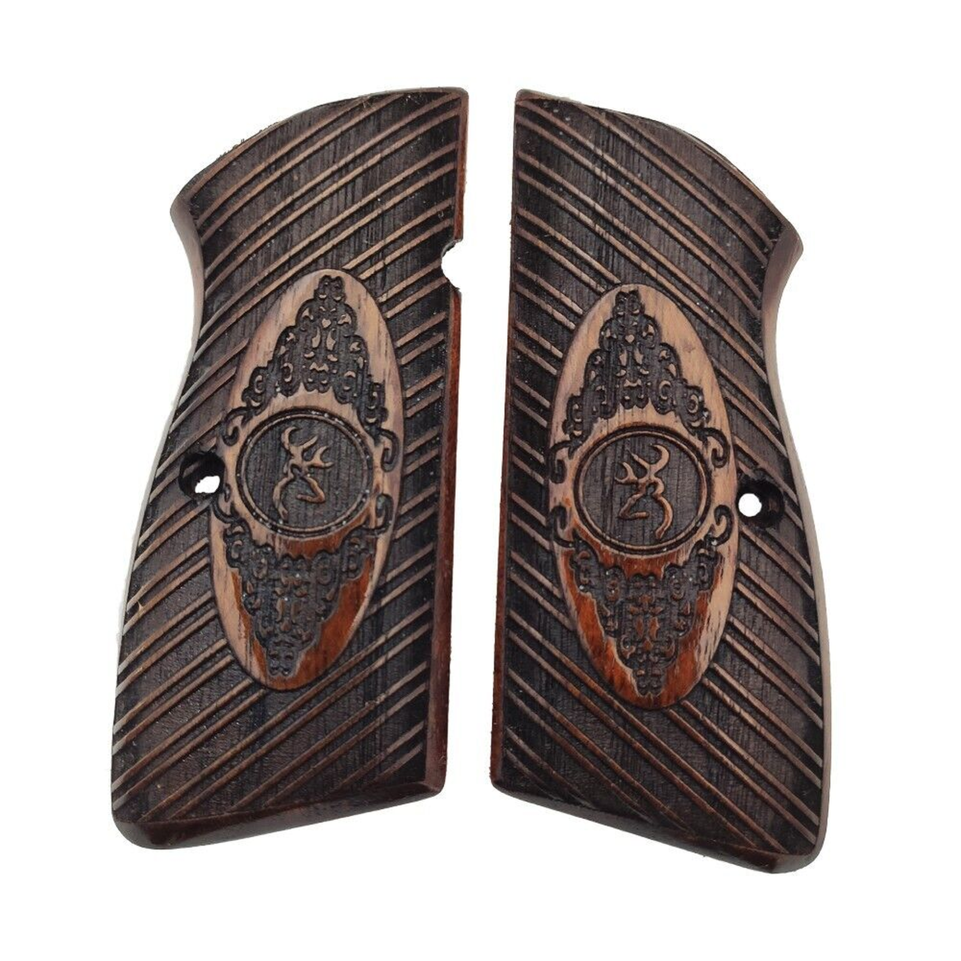 Zib Grips Silah Kabzası - Zig 14, Browning HP, High Power 14, Spor Kasa ile Uyumlu - Koyu Kahverengi Renk - BRWHPSCV022