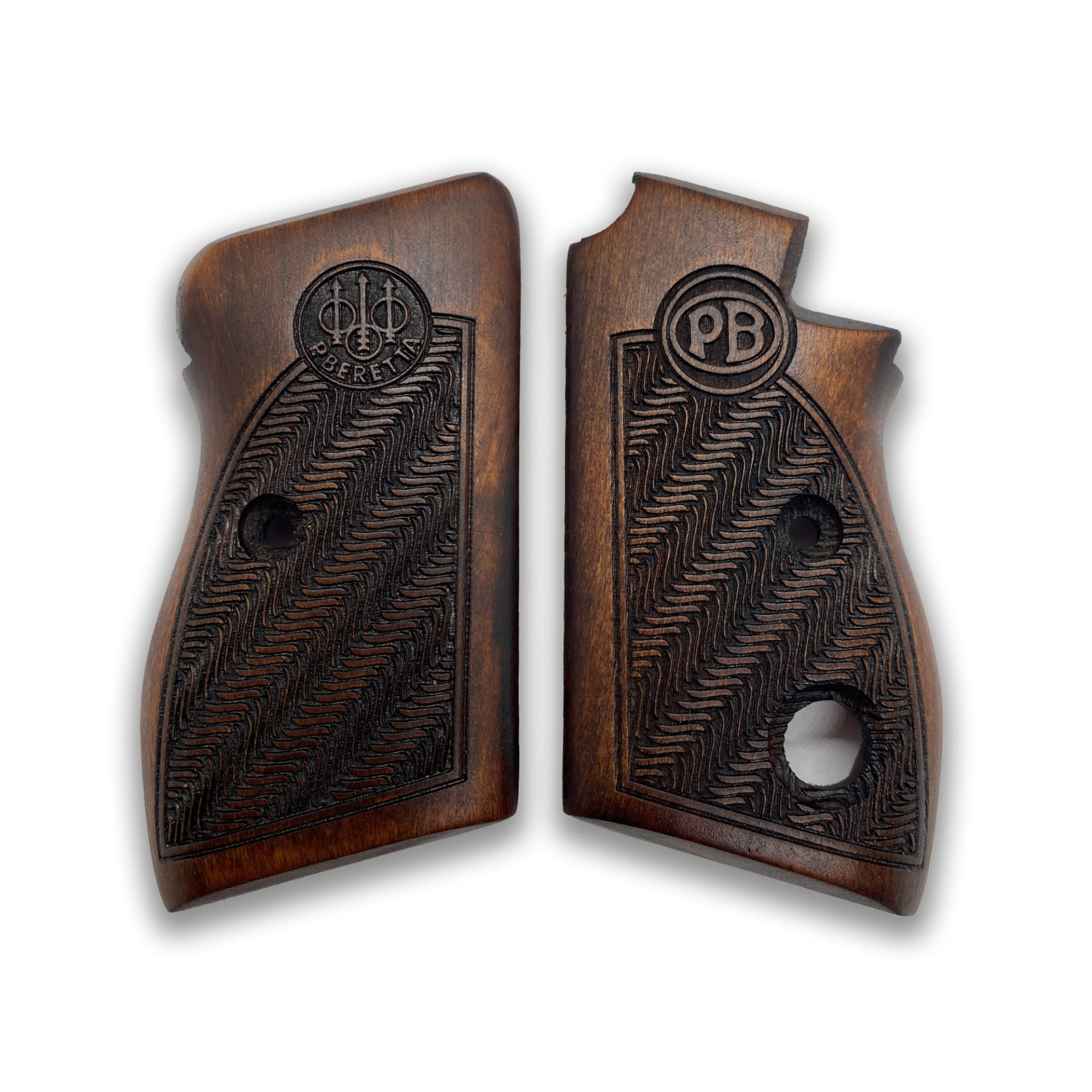 Zib Grips Silah Kabzası - Beretta Tek Düğme, 70 - 70S Puma ile Uyumlu - Koyu Kahverengi Renk - BRTM70CV008