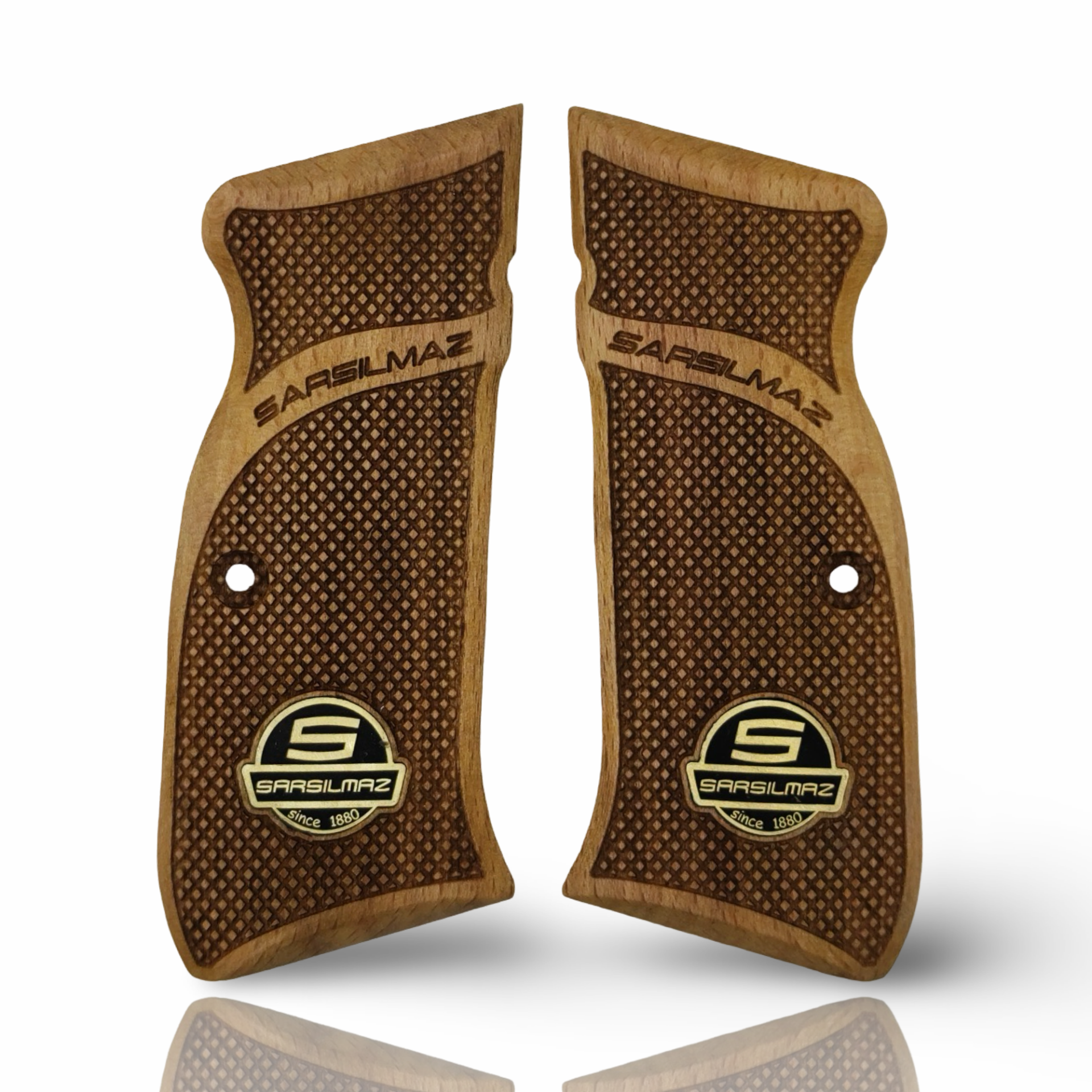 Zib Grips Silah Kabzası - Sarsılmaz Kılınç 2000 Light, Ar24, P8S, P8L ile Uyumlu - Sadece vernik uygulanmış - Metal Logolu - SRSLGTSV002L1