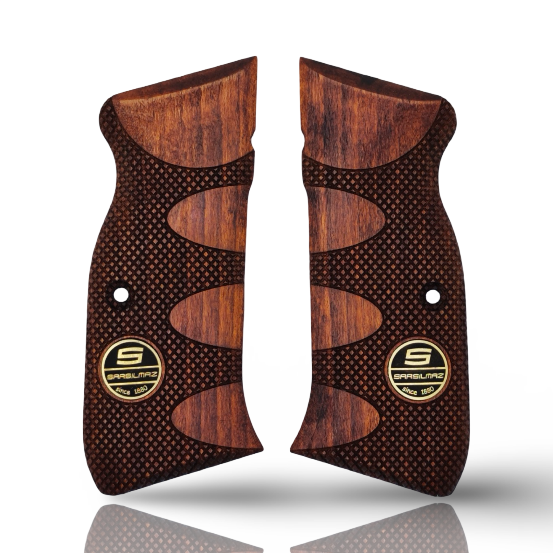 Zib Grips Silah Kabzası - Sarsılmaz Kılınç 2000 Light, Ar24, P8S, P8L ile Uyumlu - Meşe Renk - Metal Logolu - SRSLGTMS003L1