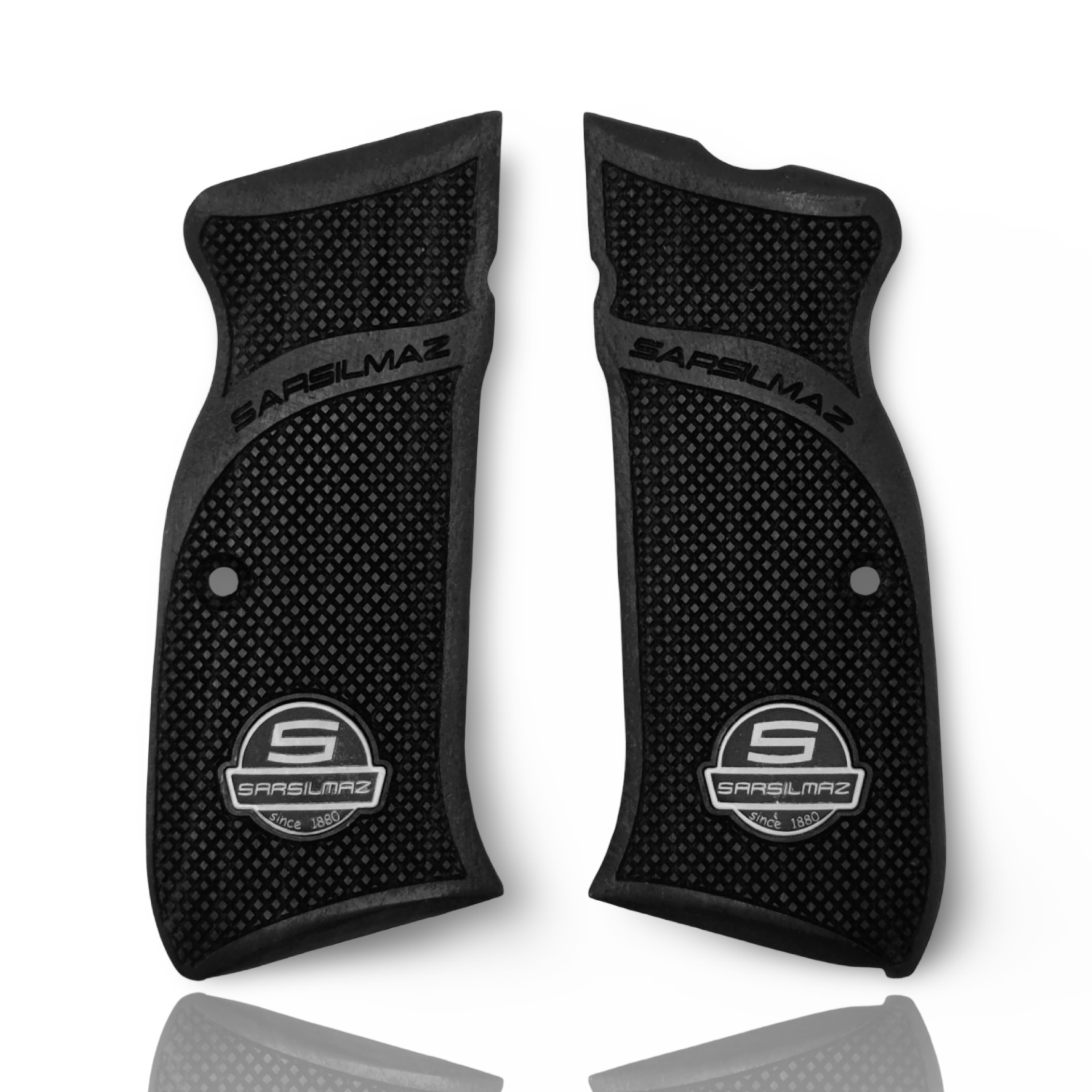 Zib Grips Silah Kabzası - Sarsılmaz Kılınç 2000 Mega, K11 ile Uyumlu - Siyah Renk - Metal Logolu - SRSMEGASY002L2