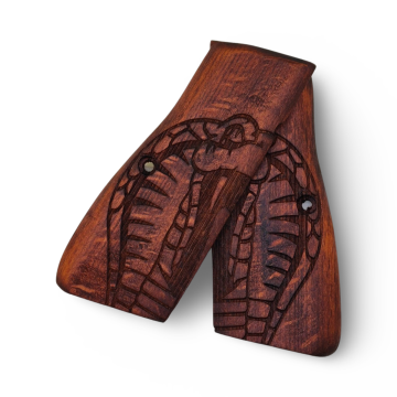 Zib Grips Silah Kabzası - Zig 14, Browning HP, High Power 14, Dik Kasa, Browning Halkalı (Halka için kesim yaptırmak için mesaj atın), Halkasız ile Uyumlu - Tütün Renk - BRWHPTN001