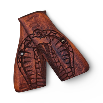 Zib Grips Silah Kabzası - Zig 14, Browning HP, High Power 14, Dik Kasa, Browning Halkalı (Halka için kesim yaptırmak için mesaj atın), Halkasız ile Uyumlu - Tütün Renk - BRWHPTN001