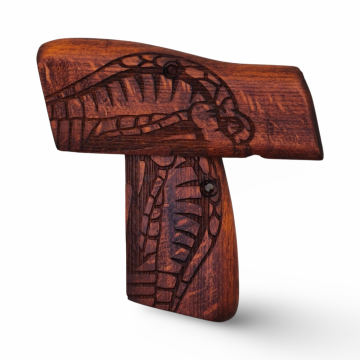 Zib Grips Silah Kabzası - Zig 14, Browning HP, High Power 14, Dik Kasa, Browning Halkalı (Halka için kesim yaptırmak için mesaj atın), Halkasız ile Uyumlu - Tütün Renk - BRWHPTN001