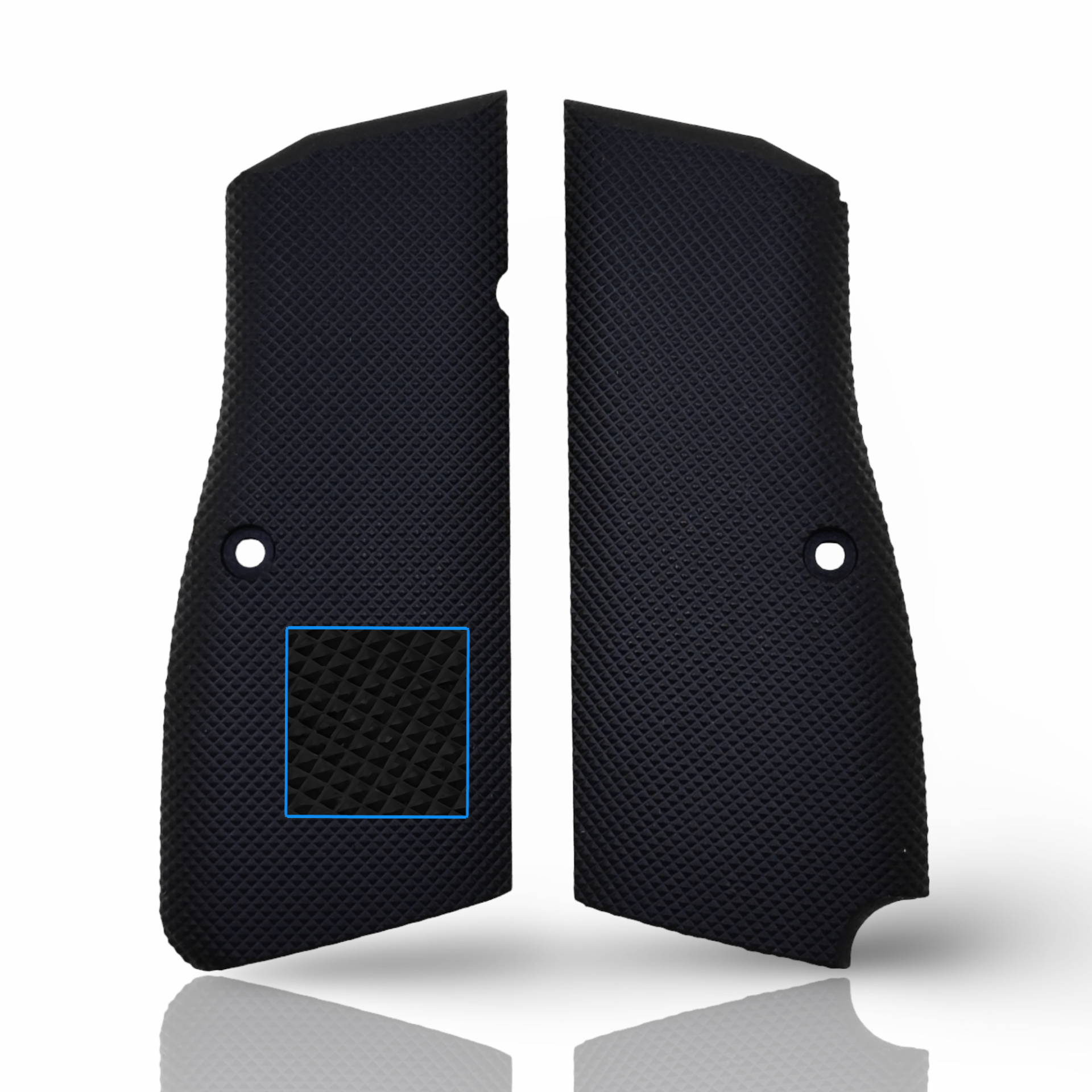 Zib Grips Silah Kabzası - Zig 14, Browning HP, High Power 14, Dik Kasa, Browning Halkalı (Halka için kesim yaptırmak için mesaj atın), Halkasız ile Uyumlu - Siyah Renk - Polimer Malzemesinden Yapılma - POBRWHPSY003